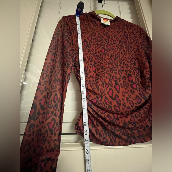Farm Rio Mesh Leopard Print Shirt Small - Picture 4 of 7